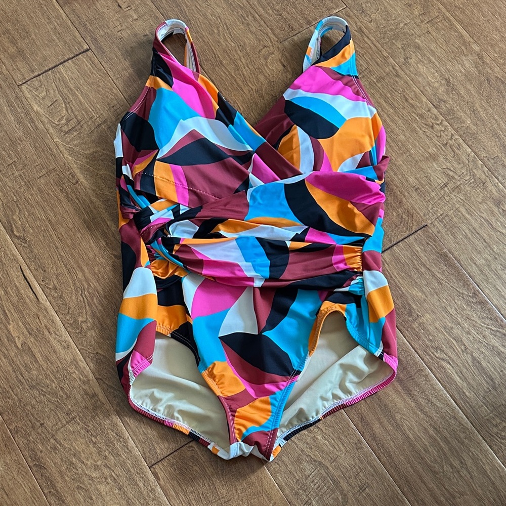 Lands' End Colorful Women's Swim One Piece